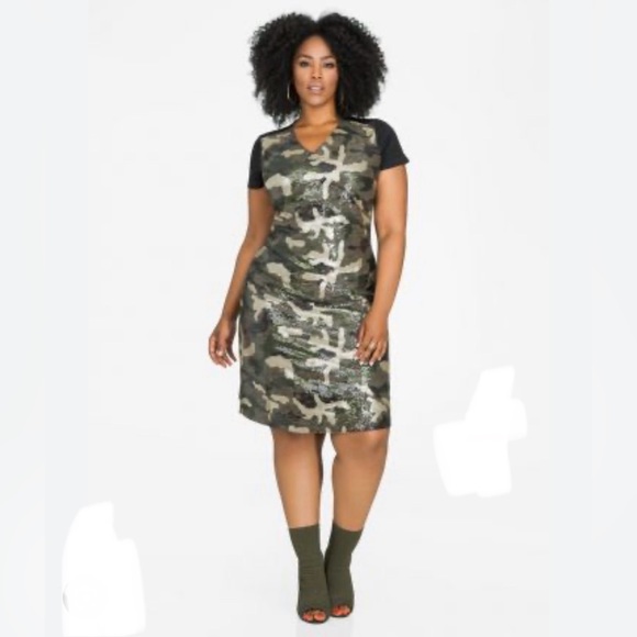 Ashley Stewart Sequin Camo Dress - Picture 1 of 2